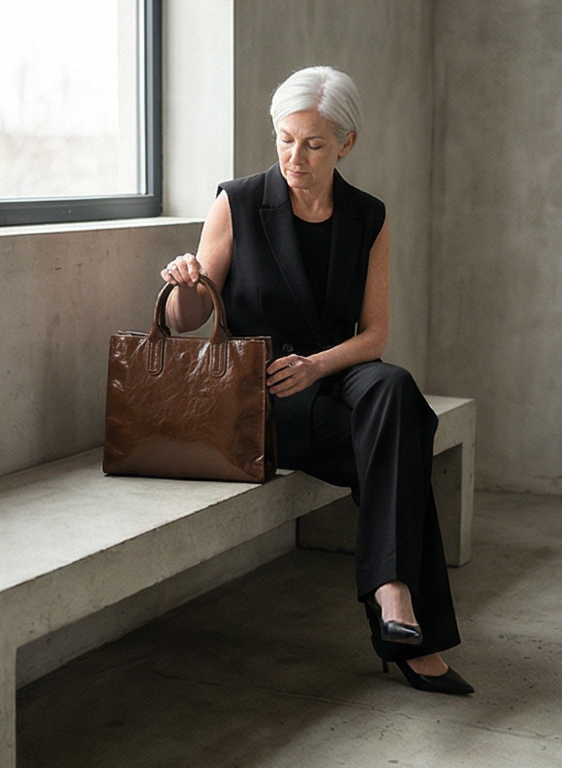 Leder Handtasche "Peony"
