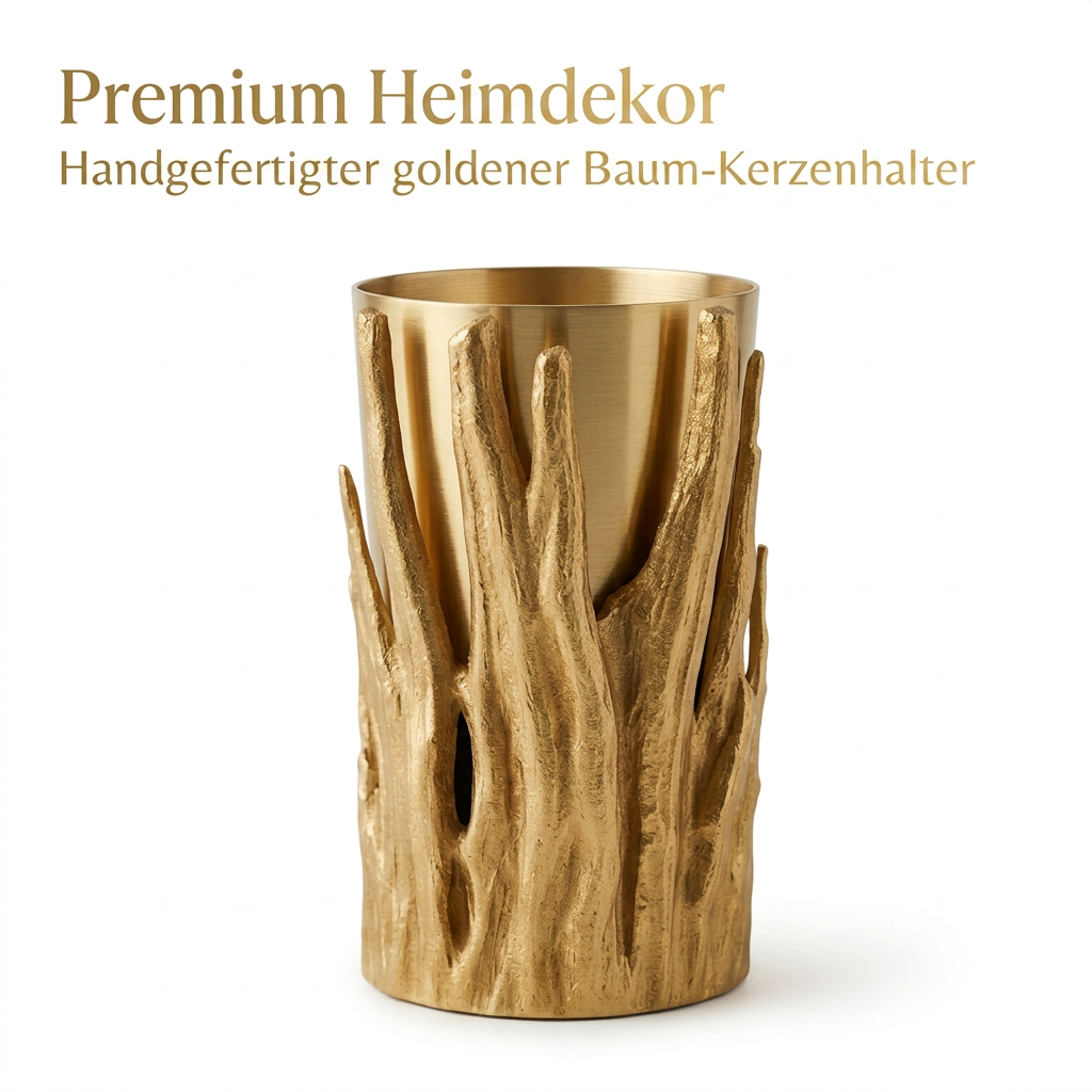 "Gold Forest" candle holder