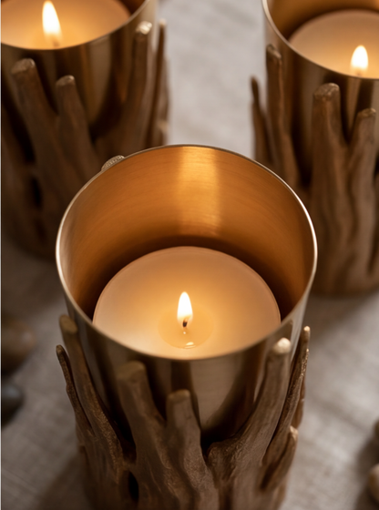 "Gold Forest" candle holder