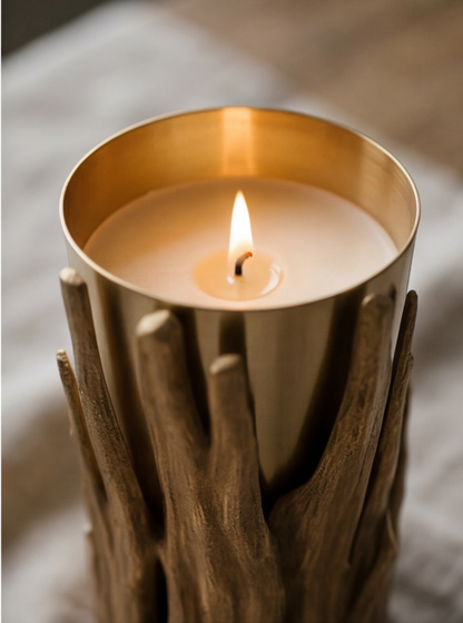 "Gold Forest" candle holder