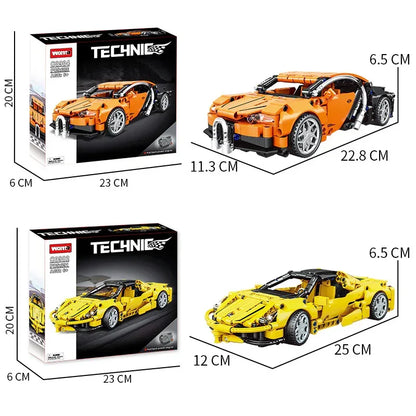 EC-TECHNIC Rennwagen mit Rückziehfunktion, 391 Teile - TOLLzWOOD
