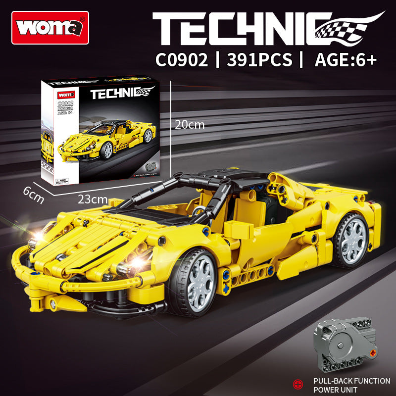 EC-TECHNIC racing car with pull-back function, 391 pieces