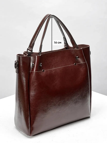 Leder Shopper "Aster" - TOLLzWOOD