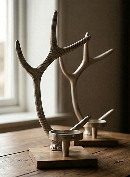 "Horn Tower" candle holder