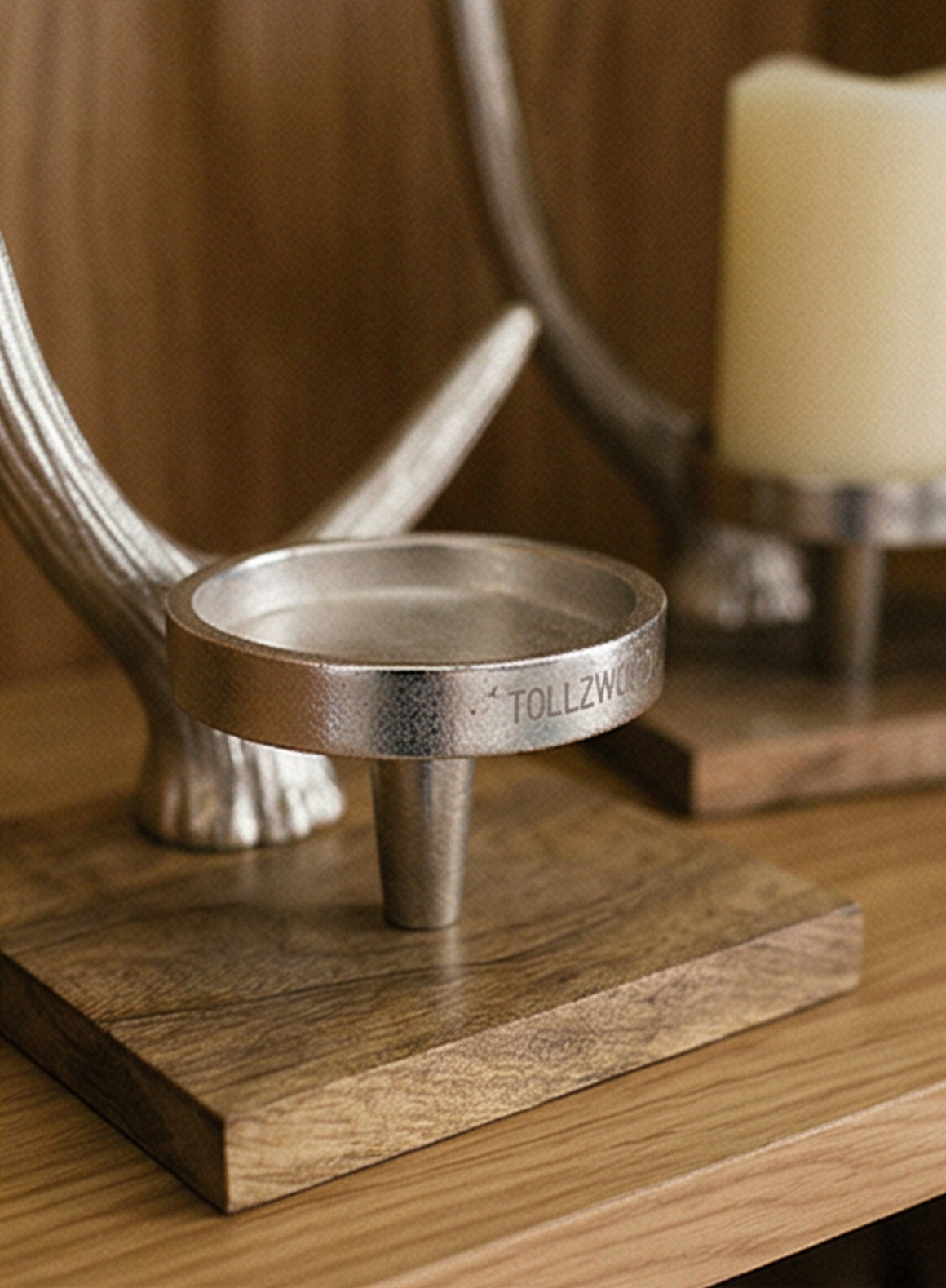 "Horn Tower" candle holder