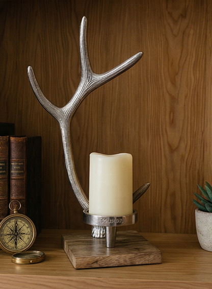 "Horn Tower" candle holder