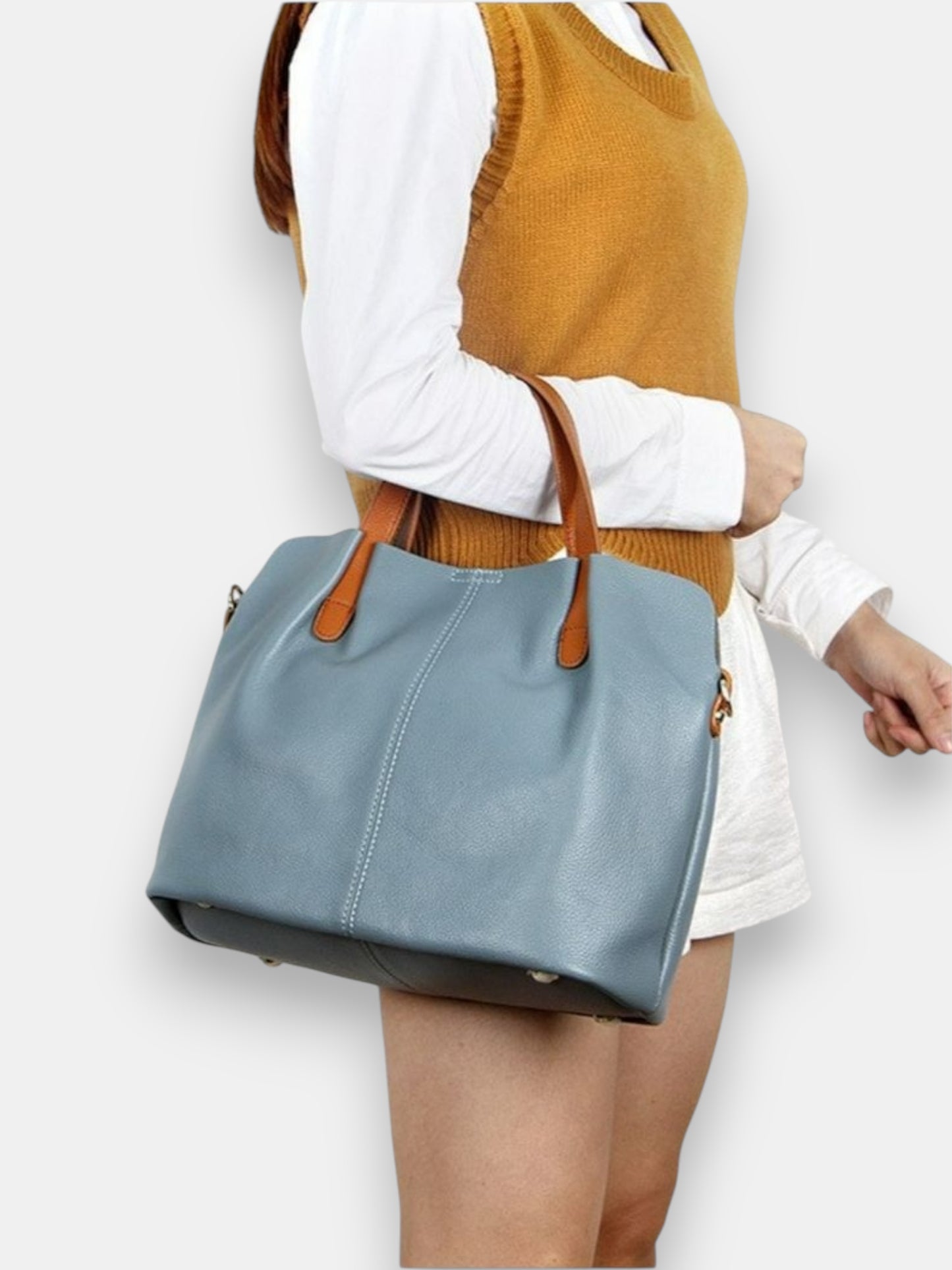 Leder Handtasche "Mimose"