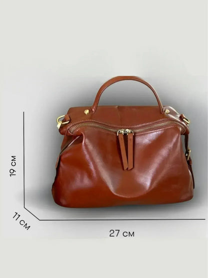 Leder Handtasche "Nelke" - TOLLzWOOD