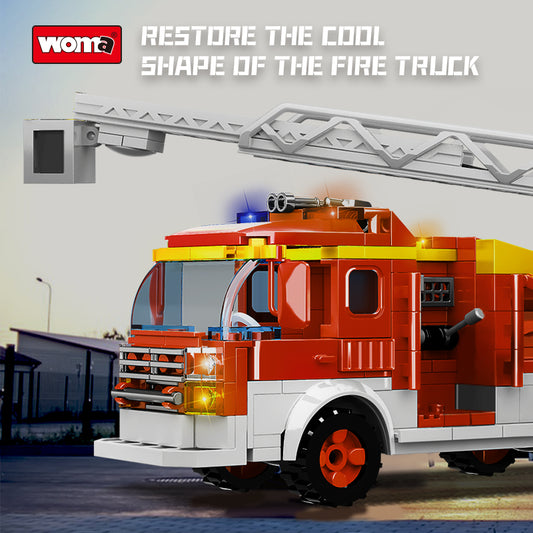 EC-Feuerwehrfahrzeug mit Drehleiter, 433 Teile