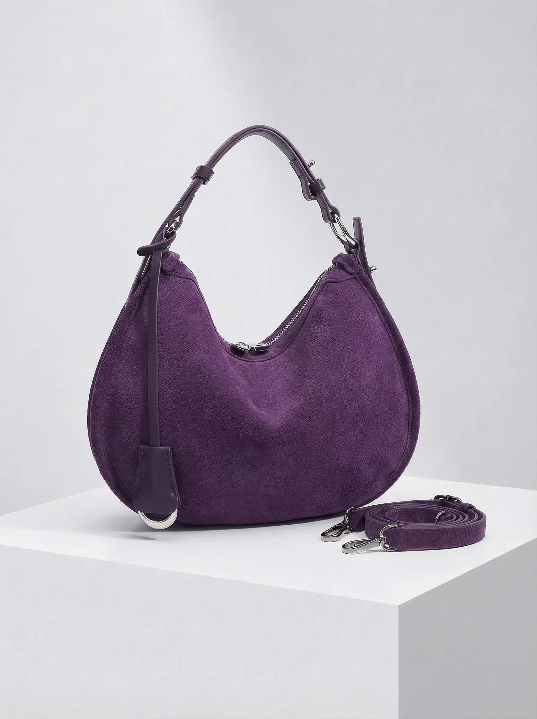 Leder Handtasche "Mohn" - TOLLzWOOD