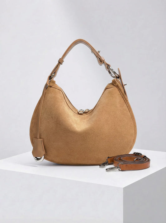 Leder Handtasche "Mohn" - TOLLzWOOD