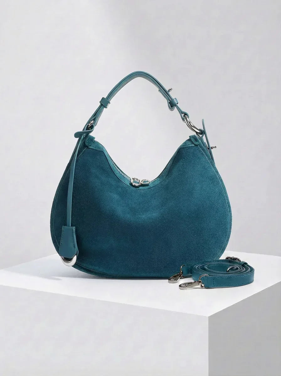 Leder Handtasche "Mohn" - TOLLzWOOD