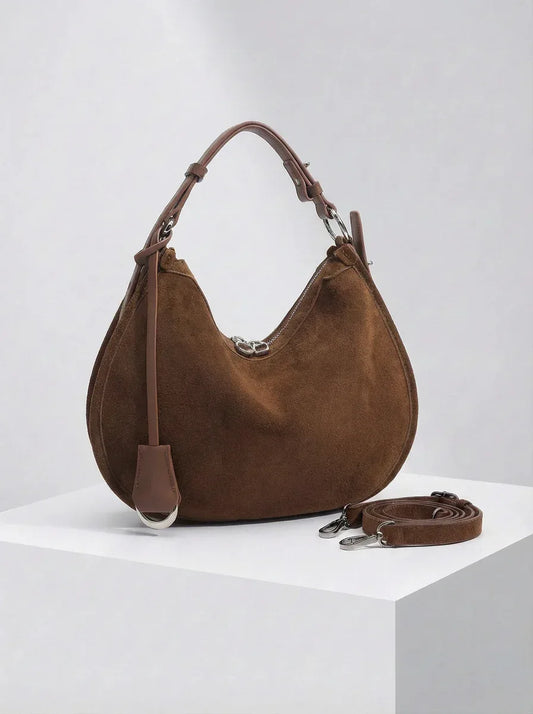 Leder Handtasche "Mohn" - TOLLzWOOD