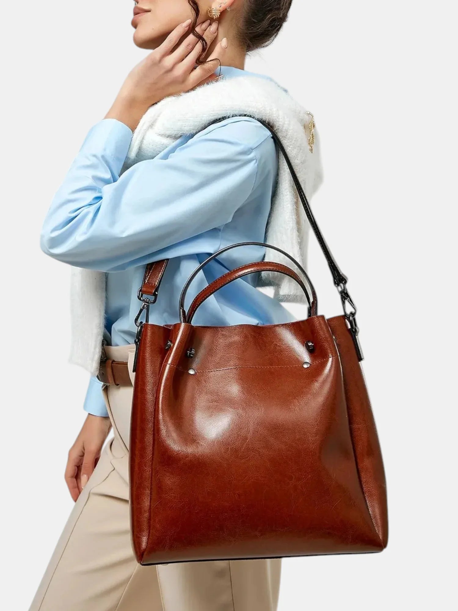 Leder Shopper "Aster" - TOLLzWOOD