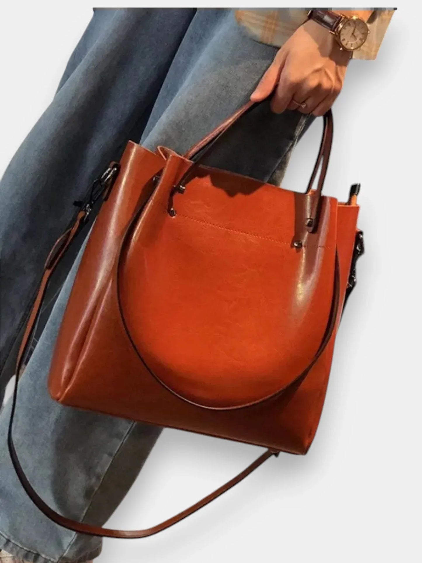 Leder Shopper "Aster" - TOLLzWOOD