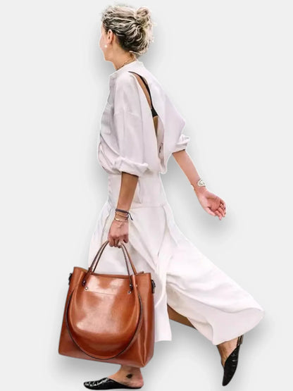 Leder Shopper "Aster" - TOLLzWOOD