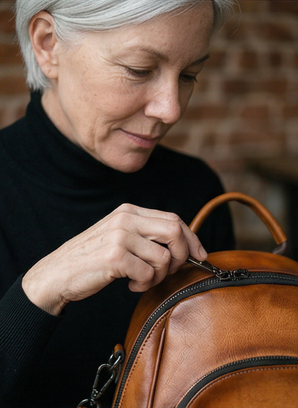 Leather backpack "Element"