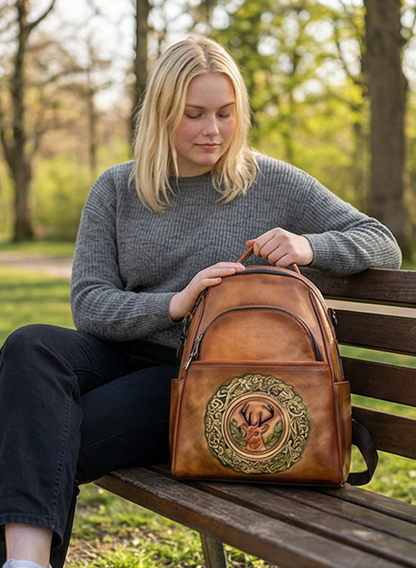 Leather backpack "Element"