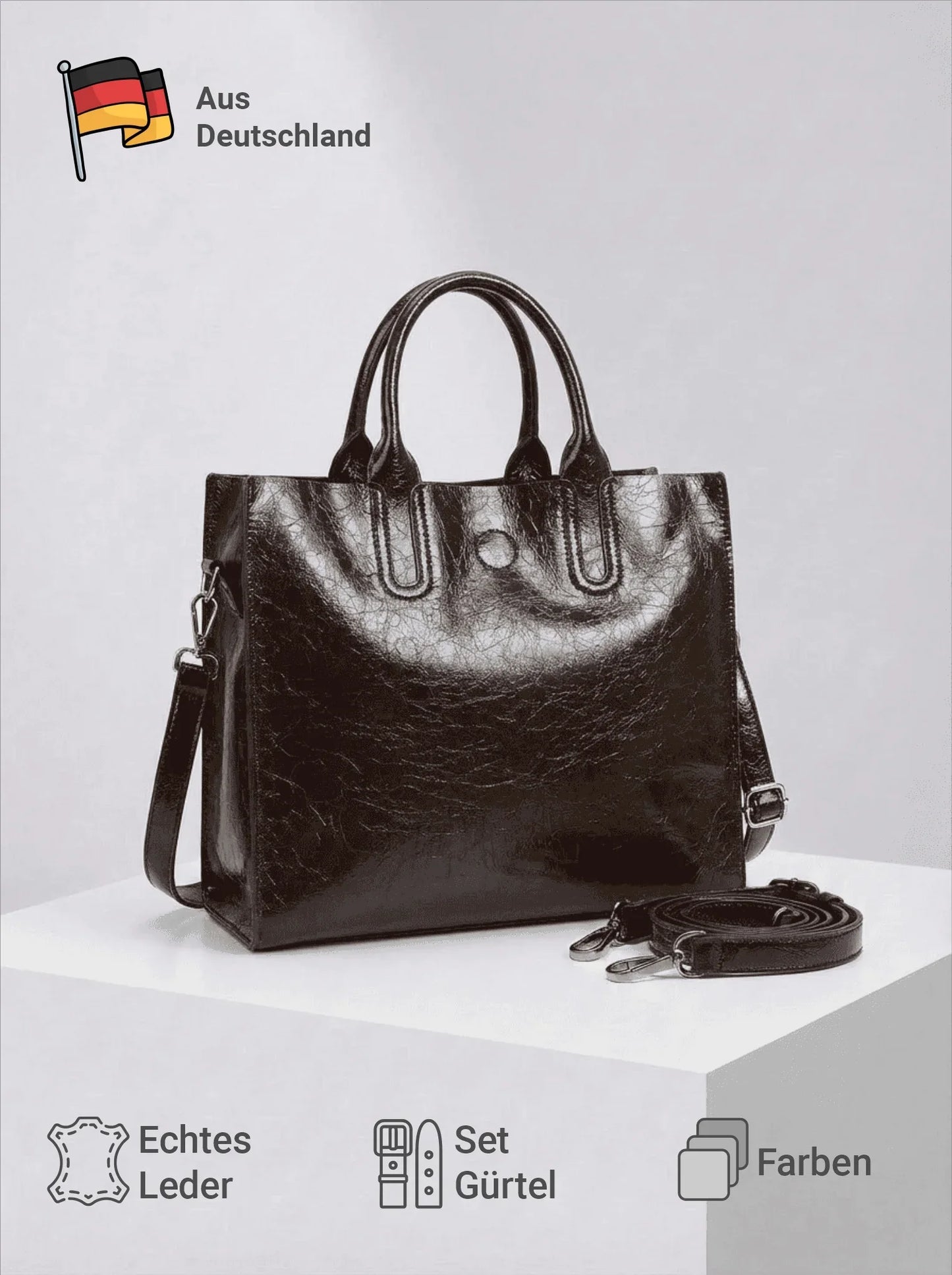 Leder Handtasche "Peony" - TOLLzWOOD