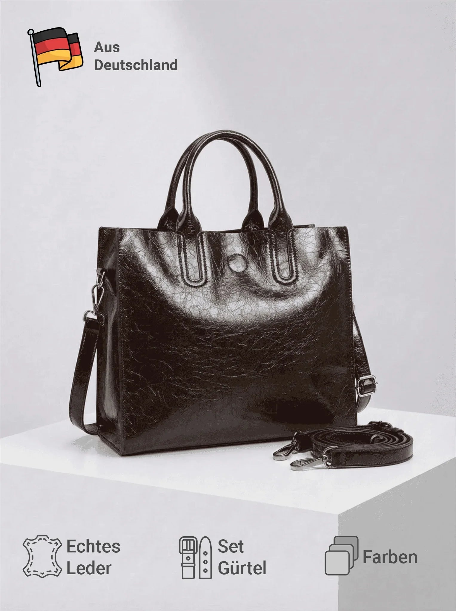 Leder Handtasche "Peony" - TOLLzWOOD