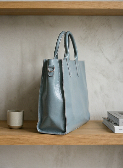 Leather handbag "Pfingstrose"
