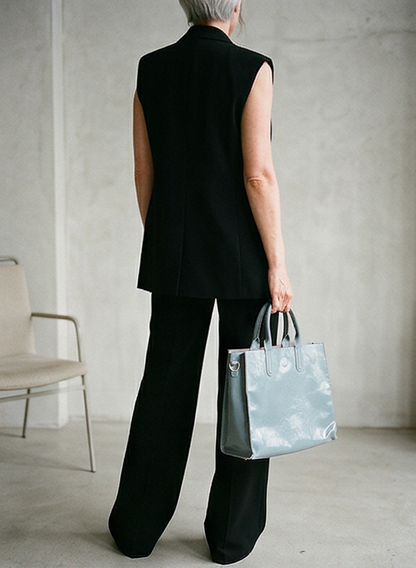 Leather handbag "Pfingstrose"