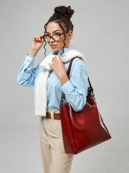 Leder Shopper "Aster" - TOLLzWOOD