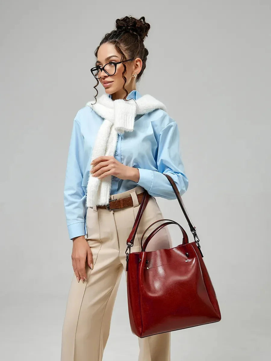 Leder Shopper "Aster" - TOLLzWOOD