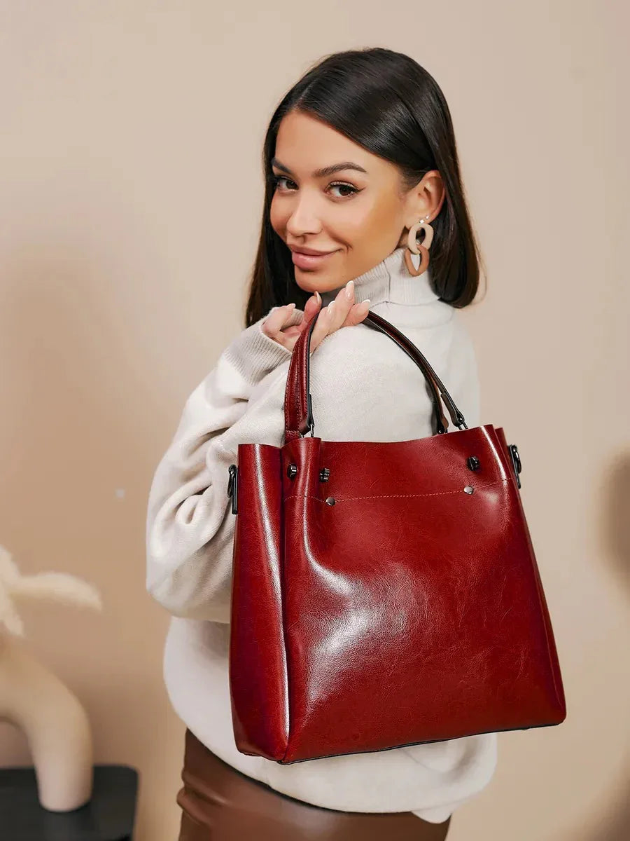 Leder Shopper "Aster" - TOLLzWOOD