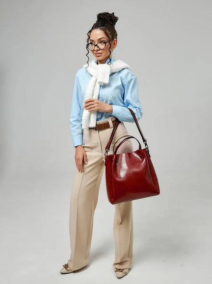 Leder Shopper "Aster" - TOLLzWOOD