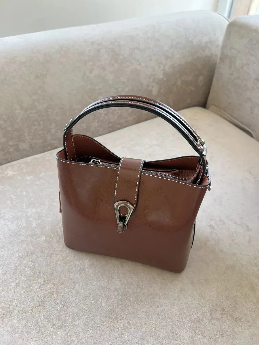 Leder Handtasche "Flora" - TOLLzWOOD