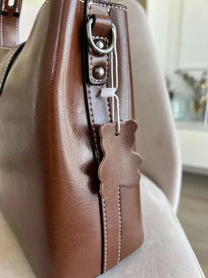 Leder Handtasche "Flora" - TOLLzWOOD