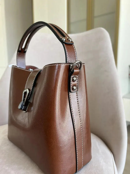 Leder Handtasche "Flora" - TOLLzWOOD