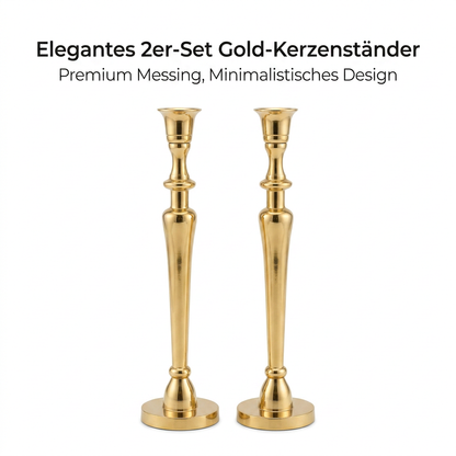 Candle holder set “Classic Gold” (2-piece)