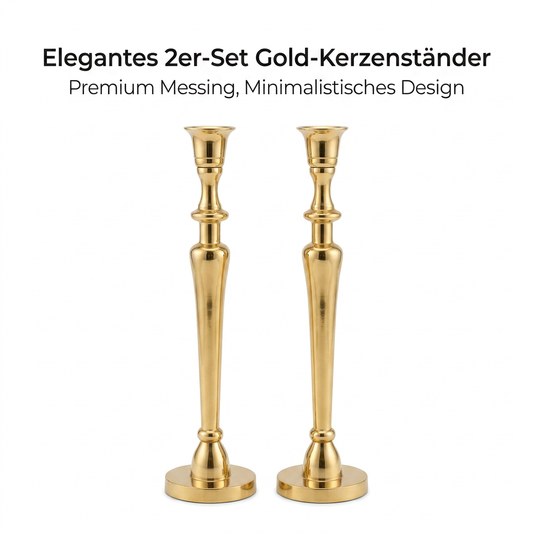 Candle holder set “Classic Gold” (2-piece)
