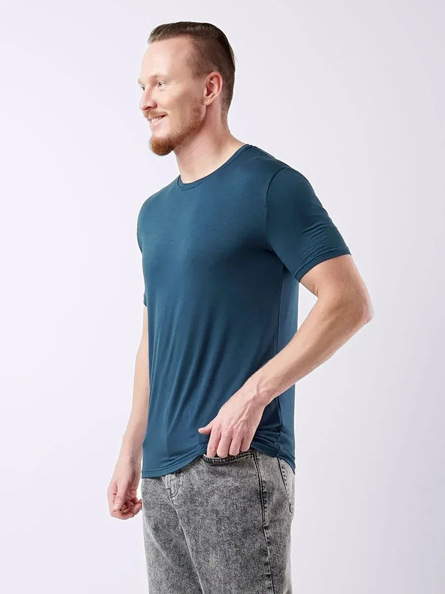 Blau T-Shirt aus Bambus - TOLLzWOOD