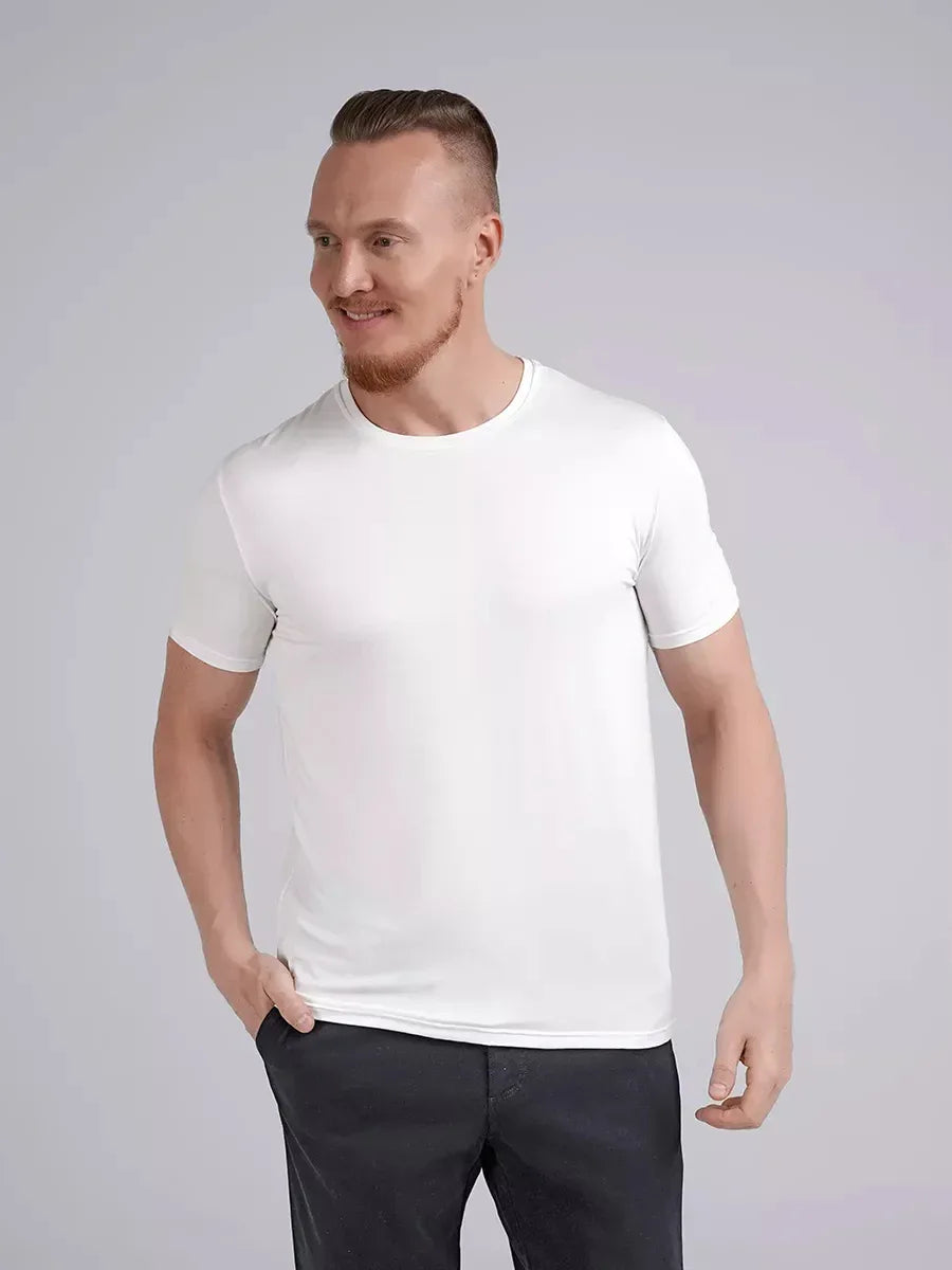 Weiß T-Shirt aus Bambus - TOLLzWOOD