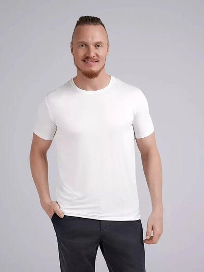 Weiß T-Shirt aus Bambus - TOLLzWOOD