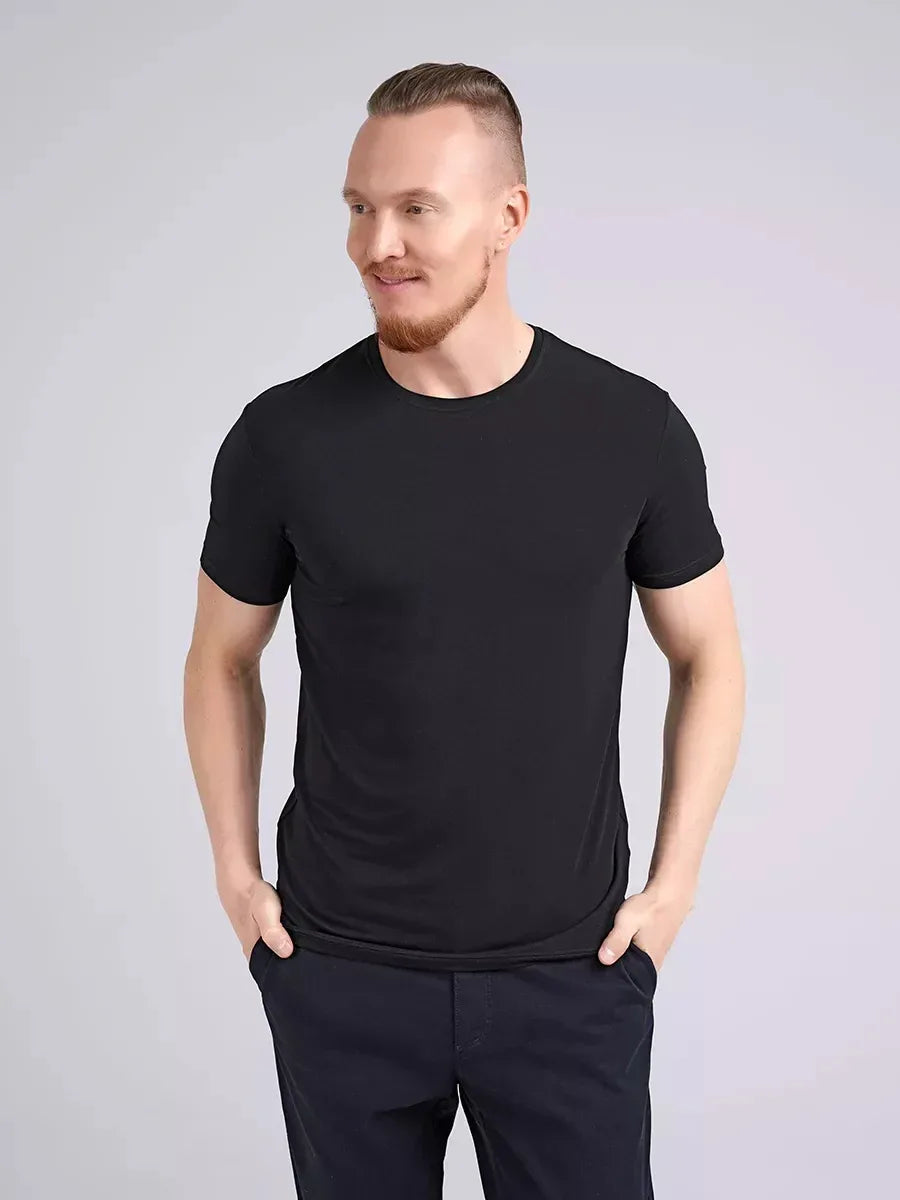 Schwarz T-Shirt aus Bambus - TOLLzWOOD