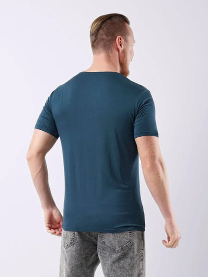 Blau T-Shirt aus Bambus - TOLLzWOOD