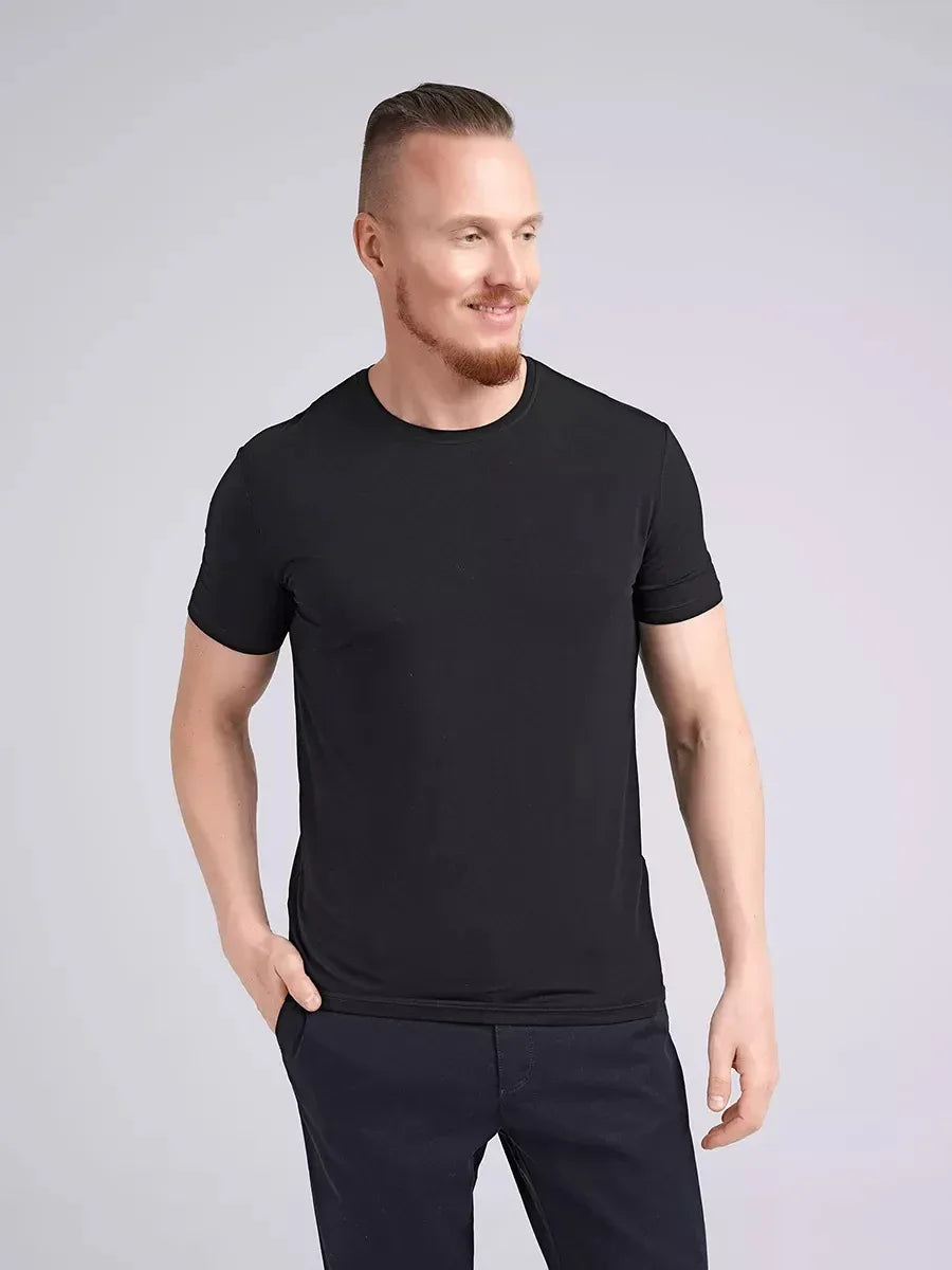Schwarz T-Shirt aus Bambus - TOLLzWOOD