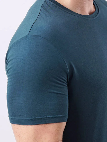 Blau T-Shirt aus Bambus - TOLLzWOOD