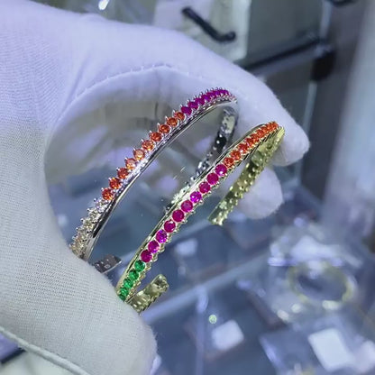 Elegantes Armband aus 925er Sterlingsilber mit Zirkonia