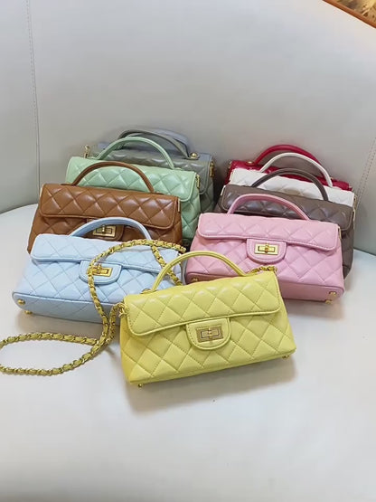 Leather handbag "Kamille"