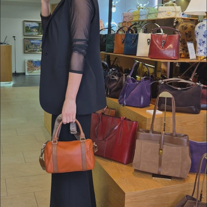 Leder Handtasche "Malve"