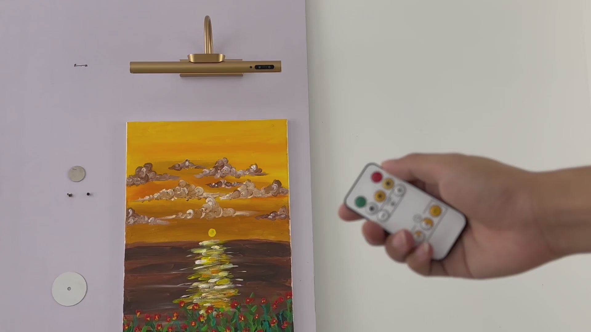 Wandleuchte für Bilder, LED, goldfarben, 35 cm