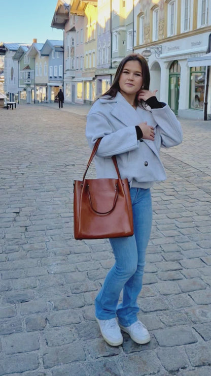 Leder Shopper "Aster"