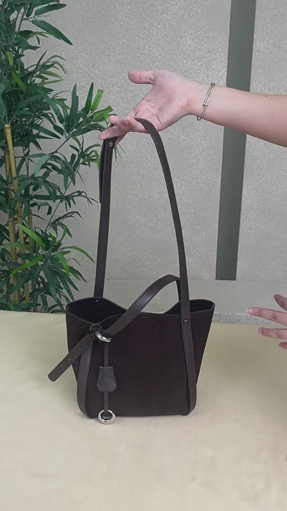 Leder Handtasche "Lotus"