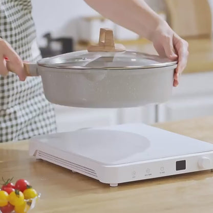 Keramik-Antihaftpfanne mit Glasdeckel