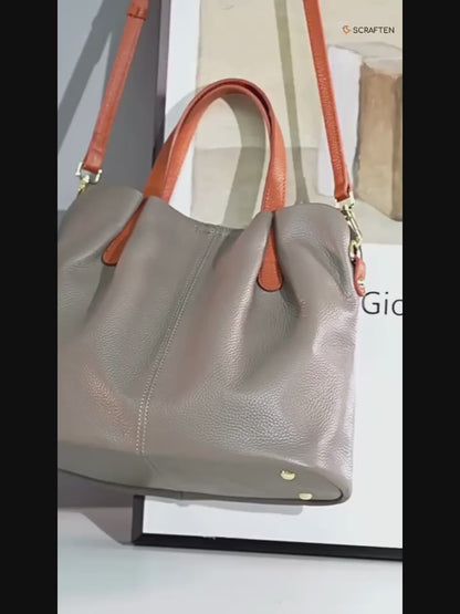 Leder Handtasche "Mimose"